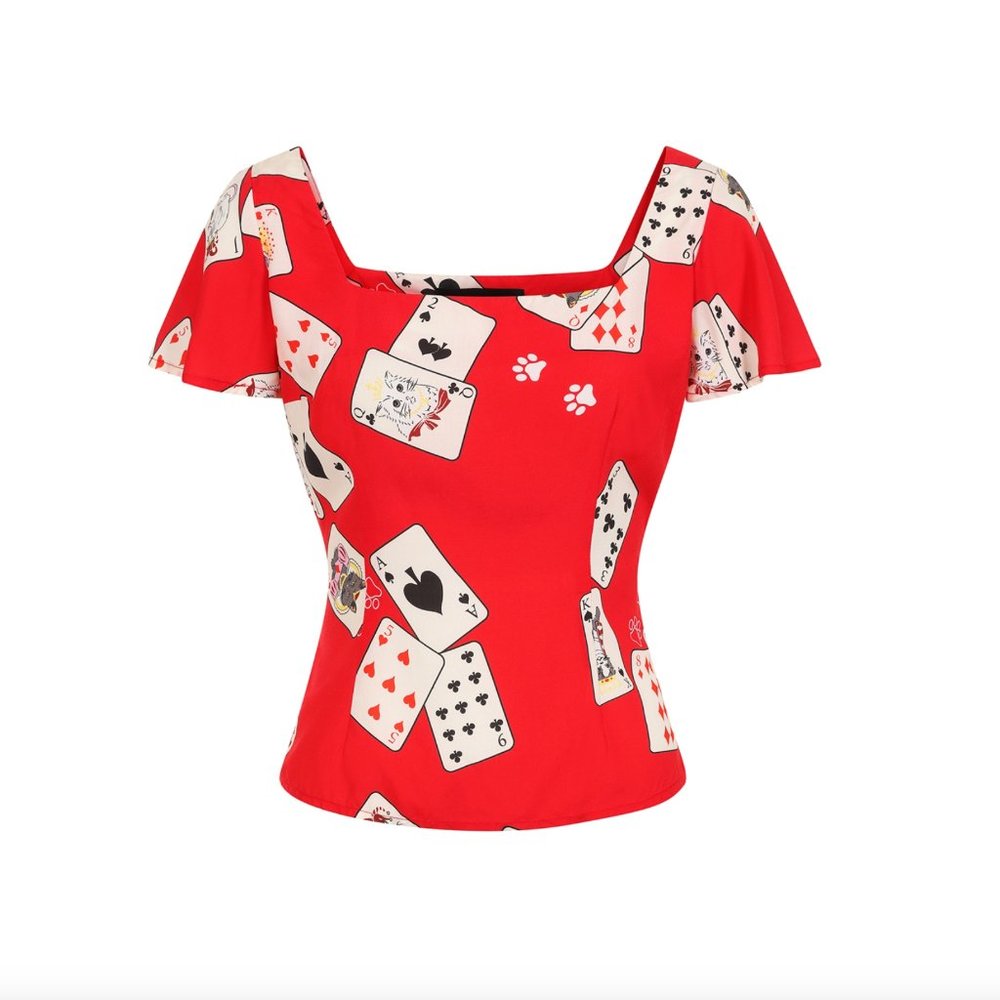 Collectif Womenswear Francois Cat Croupier Top